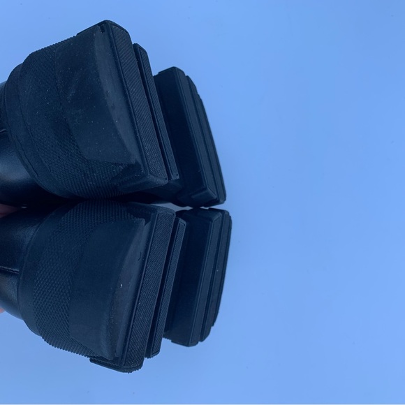 Alohas Black Trailblazer Crystal Clear White Silver Chunky Leather Loafers 37 - Picture 11 of 16